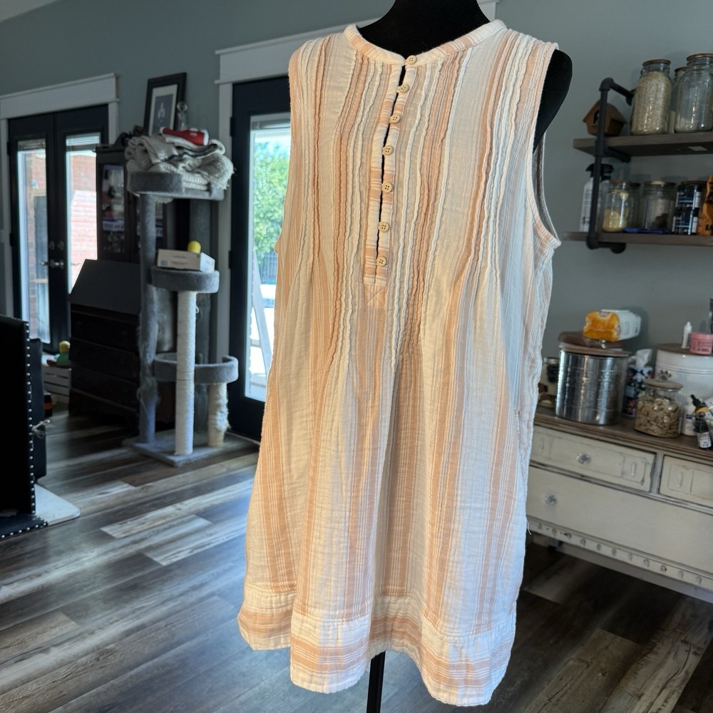 Faherty Sleeveless Summer Dress Size Xxl Organic Cotton